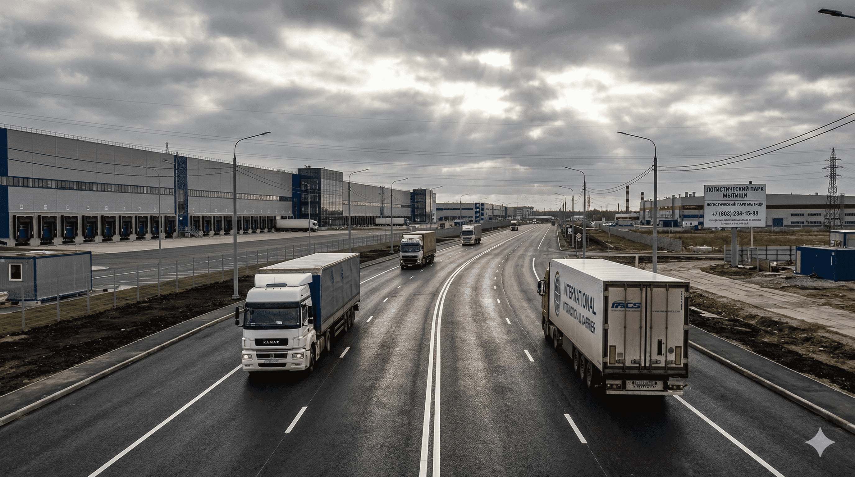 Строительство подъездной дороги к логистическому центру — 850 м